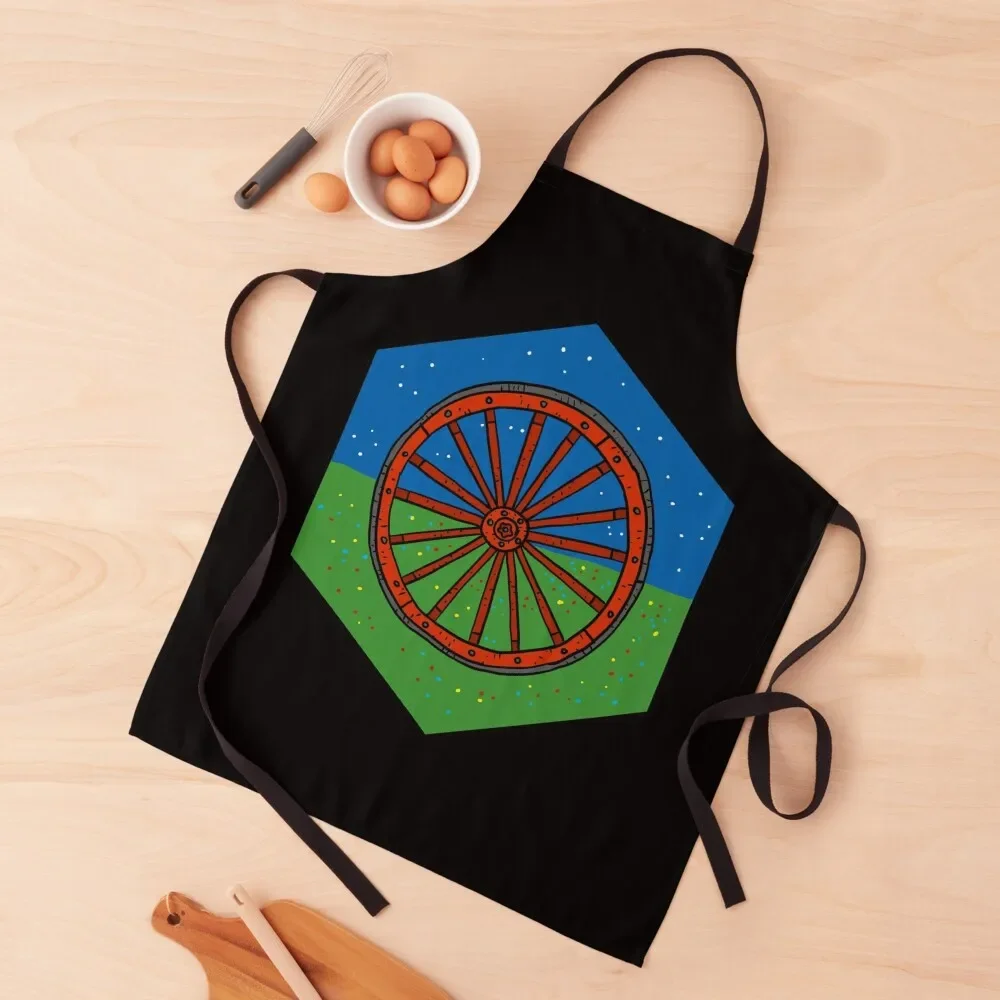 

the romani flag with stars and flowers. Apron kitchen and home Things For The Kitchen Apron