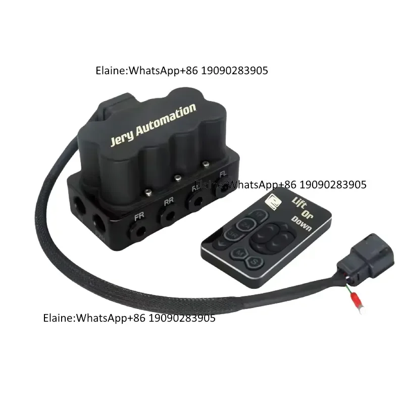 VU-4F DC12V 200PSI Pneumatic Air Suspension System Solenoid Valve Manifold Unit With Wireless Controller Remote Controller