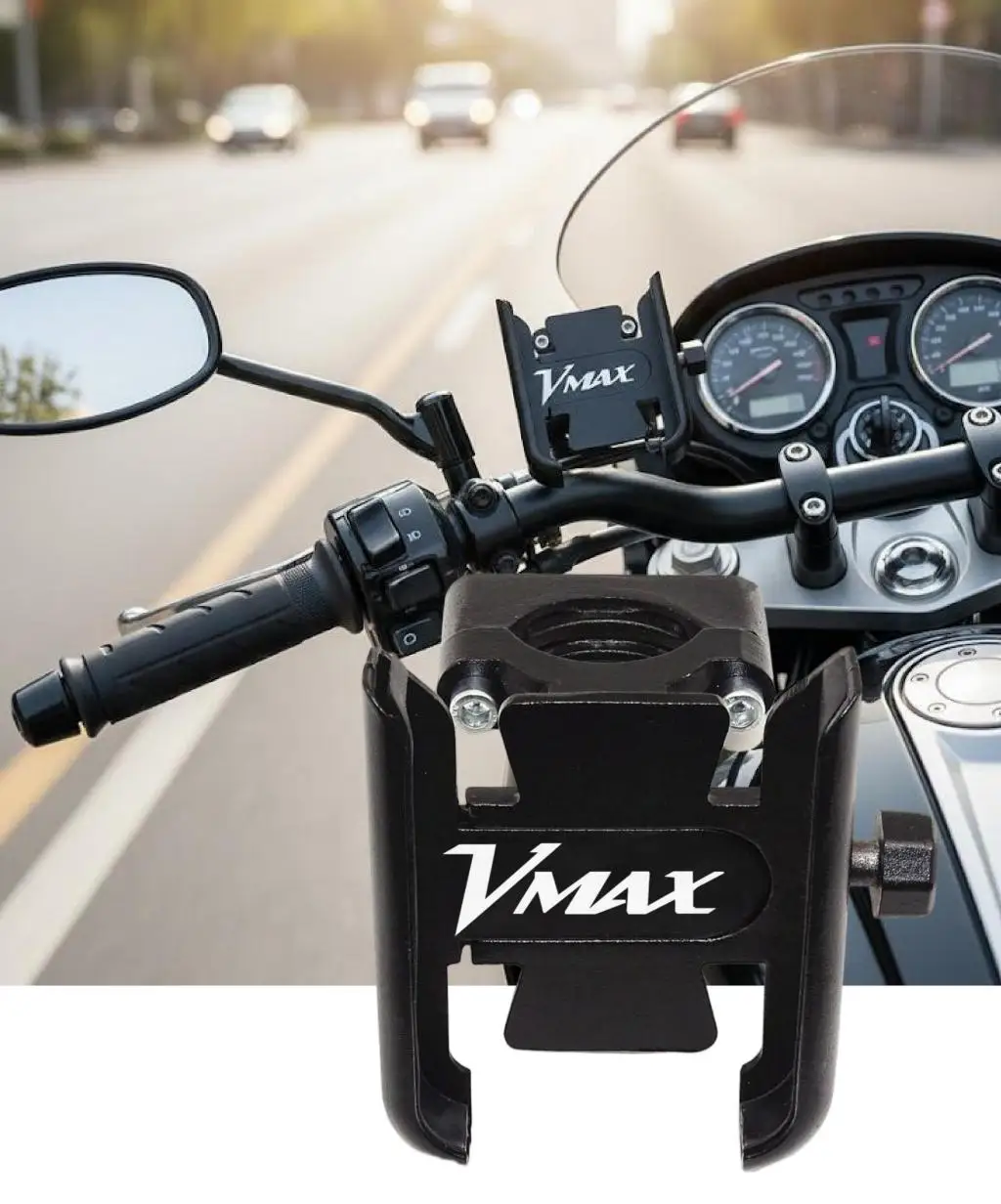 Motorcycle Mobile Phone For YAMAHA VMAX 1200 1985-2008 V-MAX V MAX 1200  Handlebar Mirror Phone GPS Stand Bracket