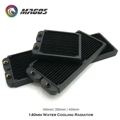 PC Water Cooling Radiator Copper 140MM 280MM 420MM Liquid Water Cooler CPU GPU Heat Exchanger For 140mm Fan