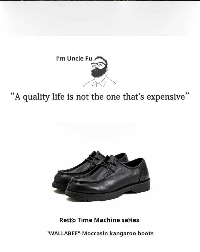 Maden Herren Vintage Schwarze Derby-Schuhe Schnürschuhe Runde Spitze Britische Büro-Halbschuhe für Geschäftsanlässe – Detail 6