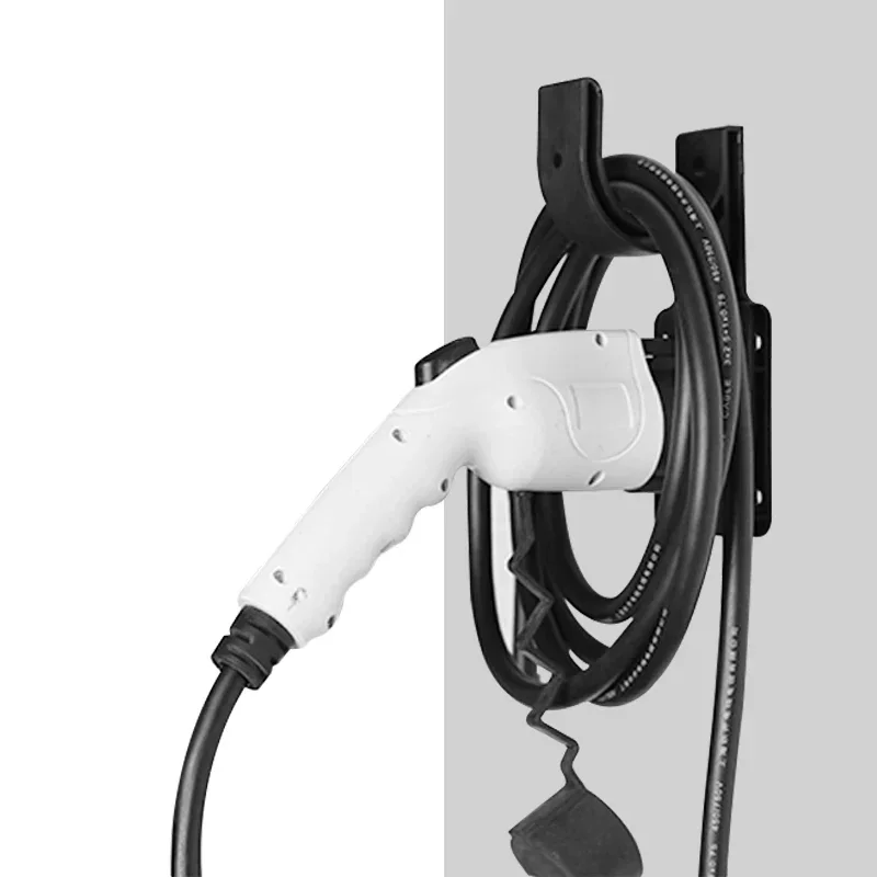 Cargador EV de pared de una pieza, soporte de cable, toma de cabeza de pistola para conector EVSE tipo 1, cargador EV