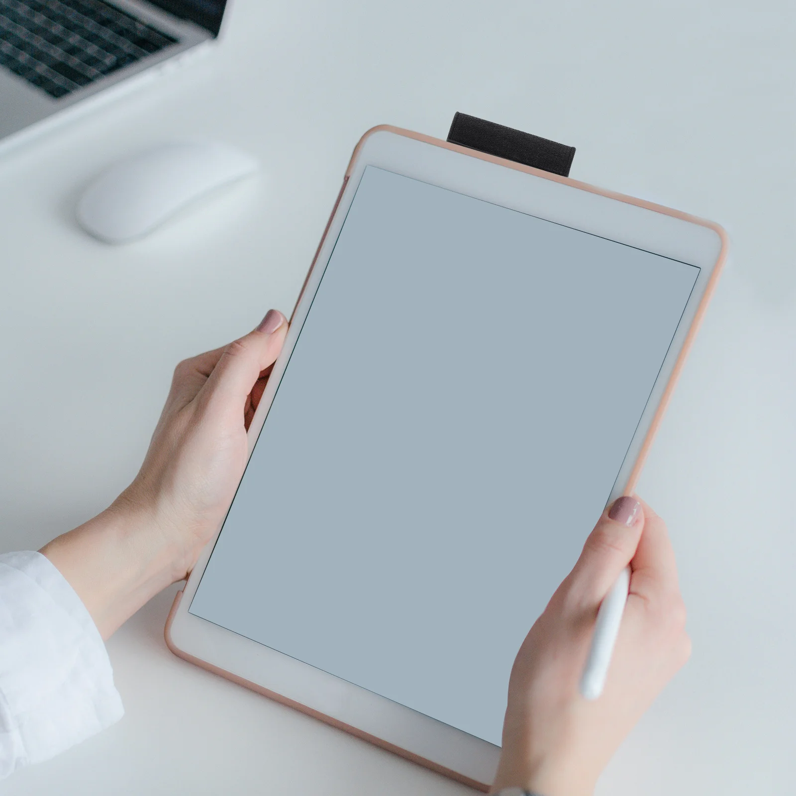 Cubierta de bolígrafo antipérdida, Material de poliéster Pu, pegatina de bolígrafo de diseño Simple para tableta, herramienta de escritura de lápiz de condensador Compatible