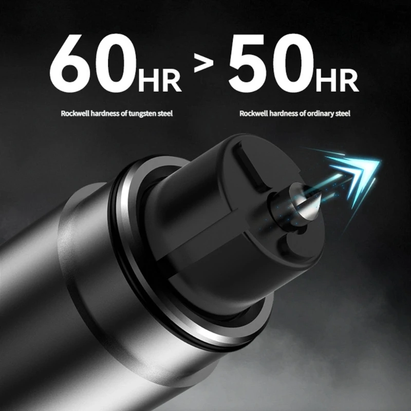 

Glass Breaker with Belt Cutter Flashlight & Window Breaker Multifunctional Hammer Vehicle Escape Tool Portable X37F