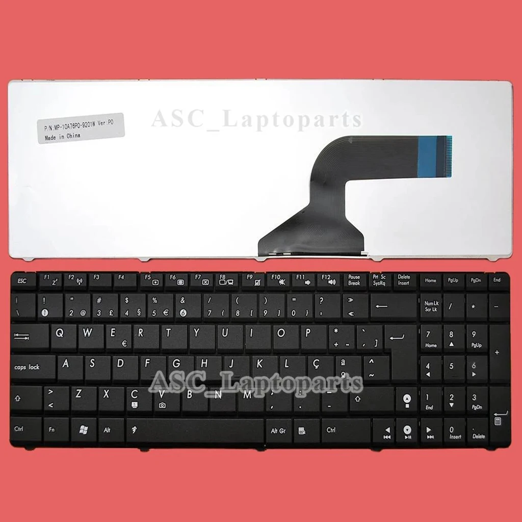 New Portuguese Teclado Keyboard For ASUS X54L X54LY X54H X54HR X54HY X55C X55U X55V X55VD Black