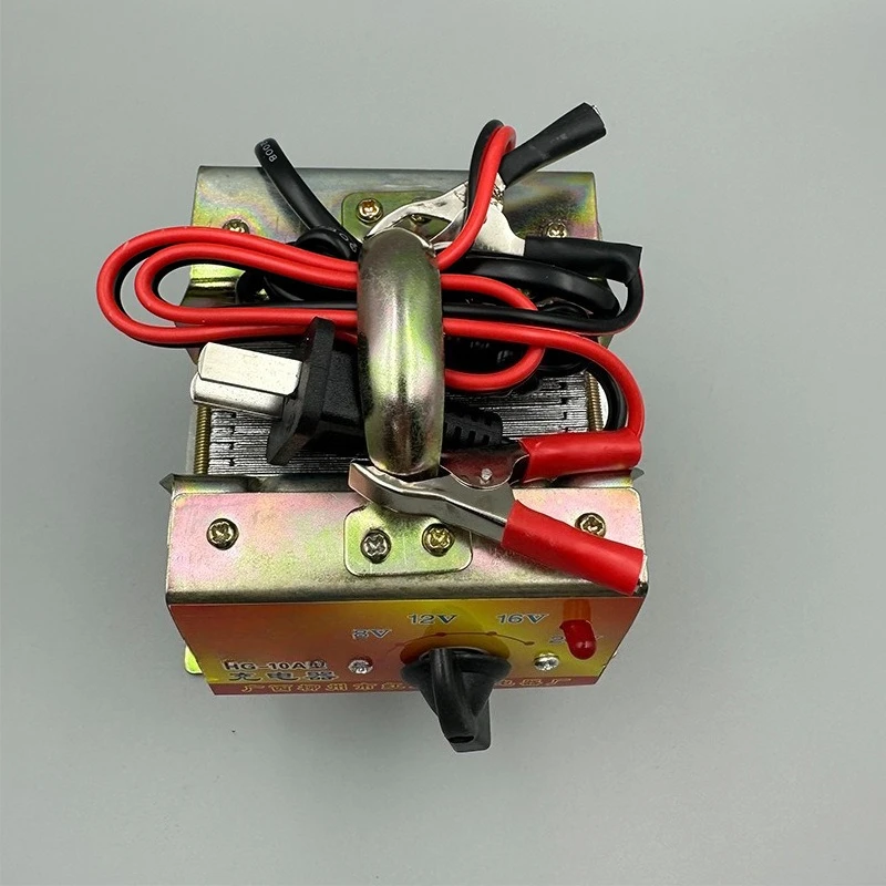 10A Adjustable Motorcycle Battery Charger DC 6V 8V 12V 16V 20V Power Transformer For Lithium Battery