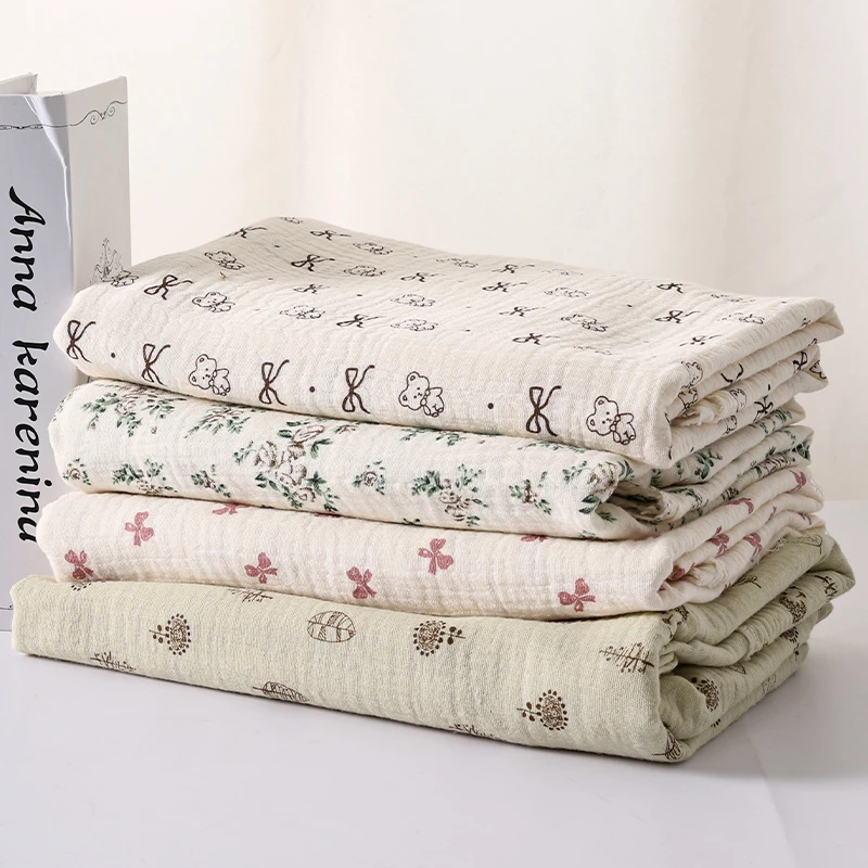 

Pure Cotton Double-layer Crepe Printed Fabric for Sewing Pajamas Home Clothes Children's Skirts Handmade DIY Clothing Fabrics