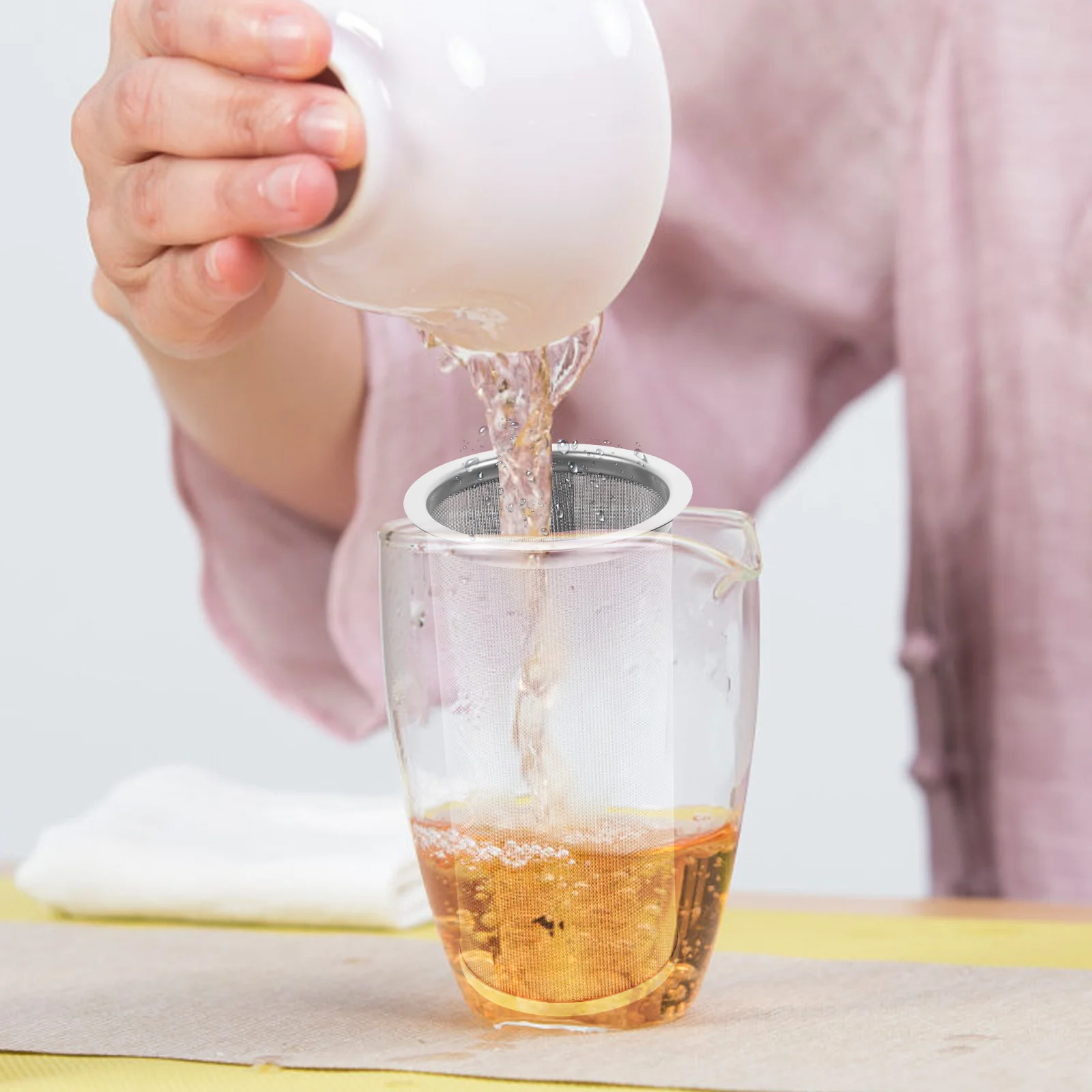 

Stainless Filter Fine Mesh Reusable Strainer Cold Brew Tea Infuser Mason Jar Accessory Easy Clean Portable