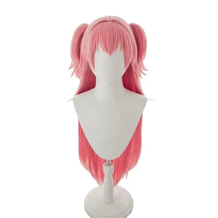 Perruque de Cosplay Momoi Airi, projet animé SEKAI, scène colorée! Perruque longue rose Rambut Sintetis Tahan Panas Momoi Air
