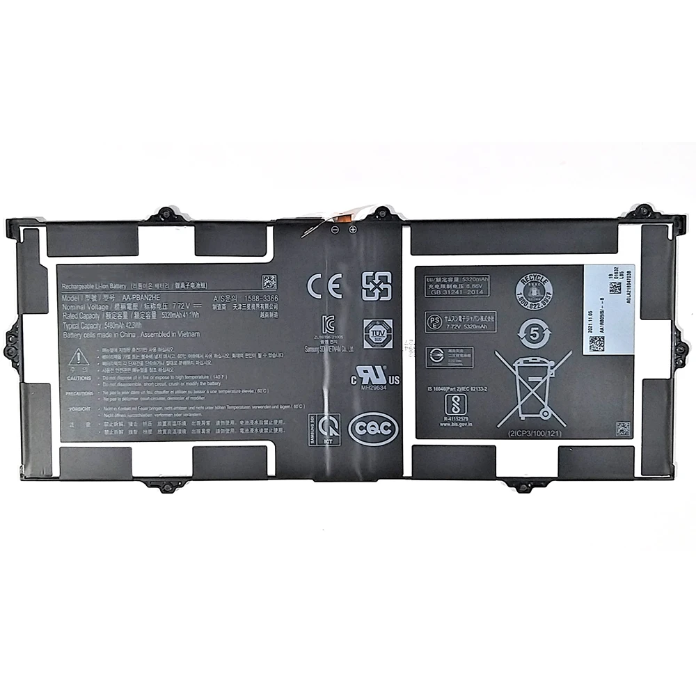 Imagem -03 - Nova Bateria de Laptop Aa-pban2he 7.72v 42.3wh para Samsung Galaxy Book go 5g Np545xla Xe340xda Np340xla de Alta Qualidade