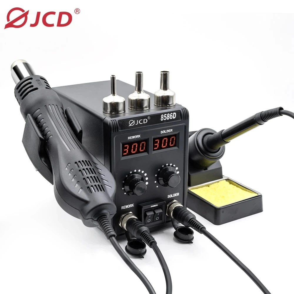 Imagem -06 - Estação de Solda Jcd 8586d em 750w Pistola de ar Quente Lcd Display Digital Duplo Ferro de Solda Elétrico Smd Soldagem Retrabalho