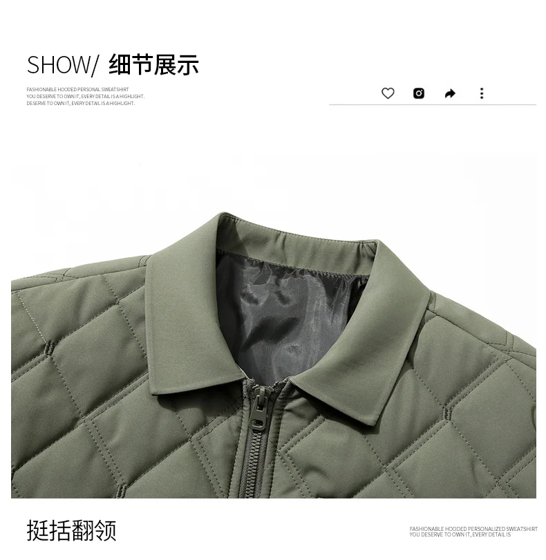 Plus Size M-8XL Turn-down Collar Men Parkas Comfortable Thicken Warm Outerwear Fashion All-match Cotton Jackets Winter Quality