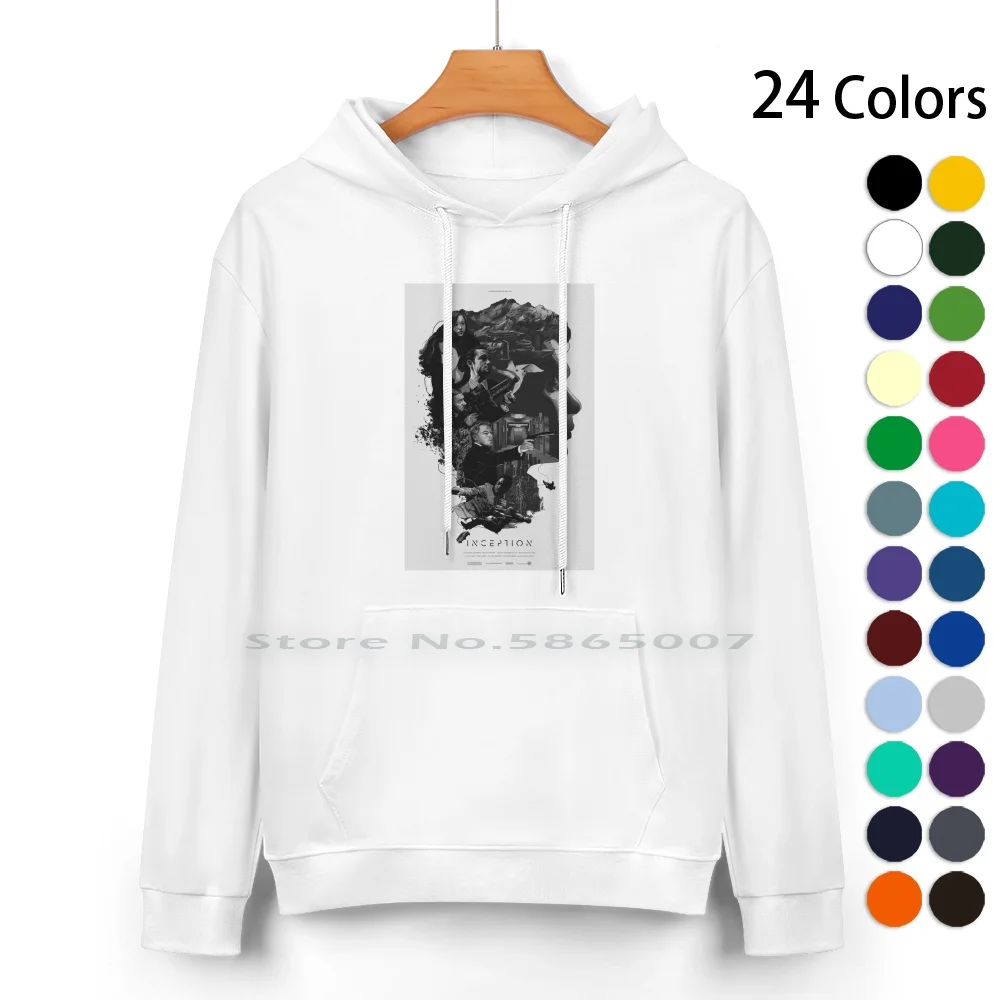 Inception Poster Pure Cotton Hoodie Sweater 24 Colors Inception Leonardo Dicaprio Christopher Nolan Interstellar Titanic Movies