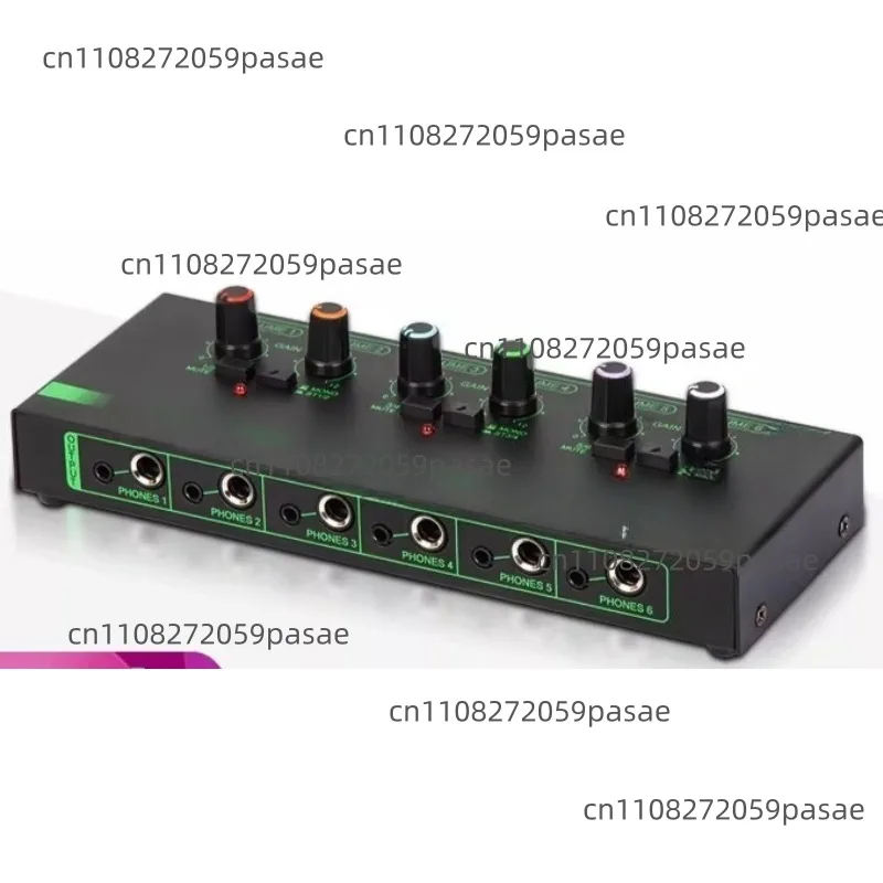 Audio Mixer Combiner One Minute Four Microphone Distribution 2 In 8 Out 6.5 Stereo Isolated Cable 3.5 Multi