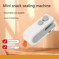 Mini Sealing Machine USB Rechargable Heat Sealer Storage Bag Plastic Package Food Sealer Clip Bag Handheld Food Heat Sealer 4