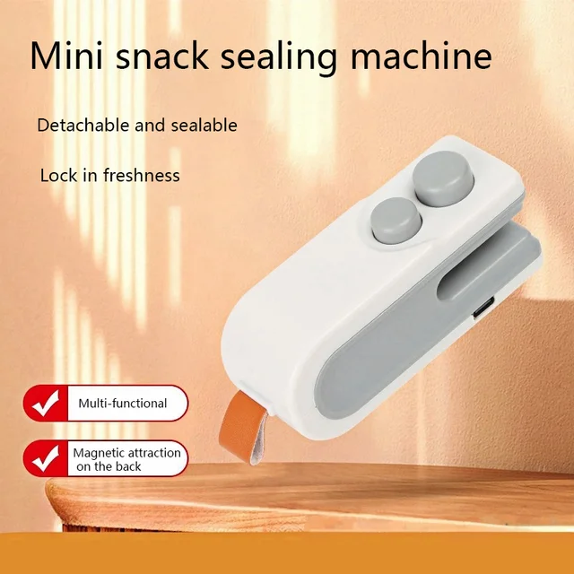 Mini Sealing Machine USB Rechargable Heat Sealer Storage Bag Plastic Package Food Sealer Clip Bag Handheld Food Heat Sealer 4 Mini Sealing Machine USB Rechargable Heat Sealer Storage Bag Plastic Package Food Sealer Clip Bag Handheld Food Heat Sealer 4