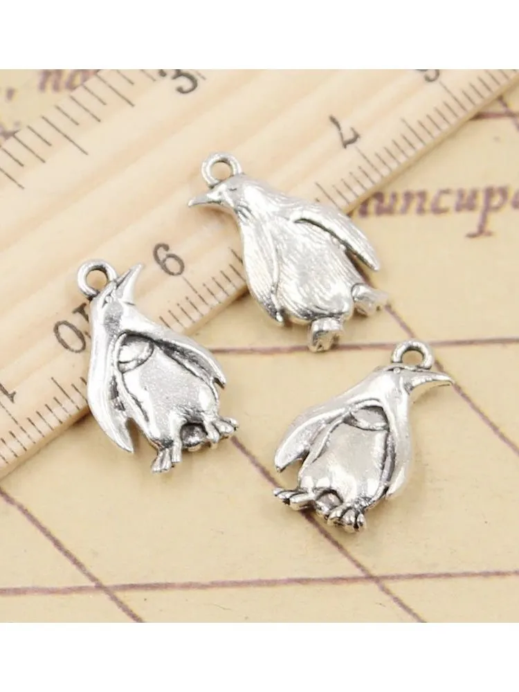 20szt Charms zwierząt pingwin 20x12mm tybetański kolor srebrny zawieszki antyczna biżuteria dokonywanie DIY Handmade Craft — zdjęcie 2