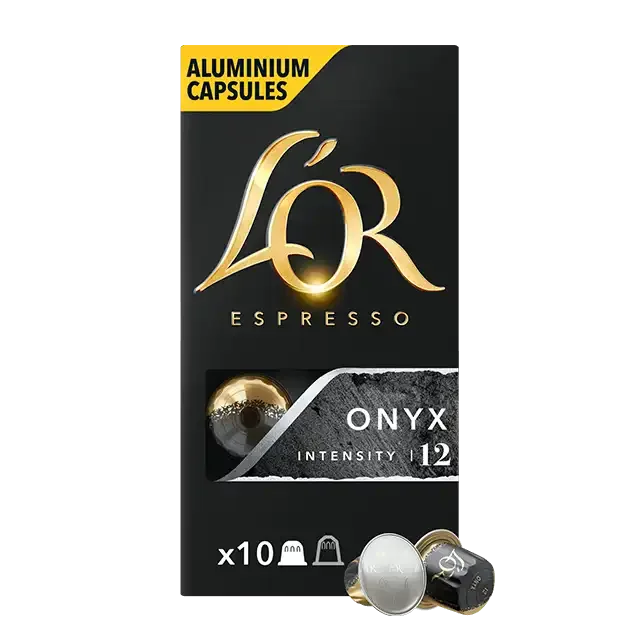 Pack de 5 - L'Or Espresso Café Onyx Intensidad 12  5 cajas x 10 cápsulas (50 cápsulas) compatible con Nespresso
