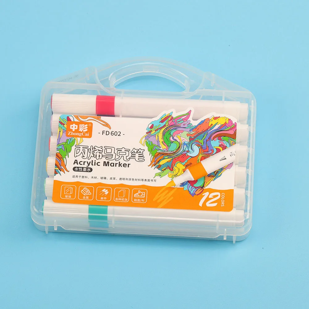 Ellen Brook 12 colori 1 set pennarello colorato acrilico calligrafia disegno forniture artistiche di cancelleria pennarello graffiti