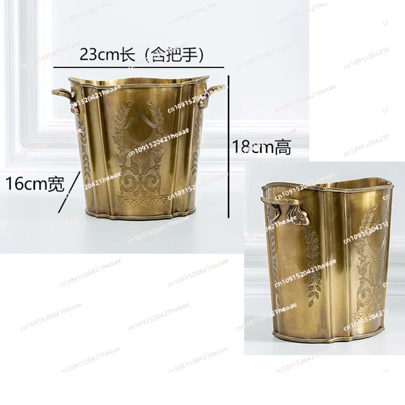 مناسبة لزينة المطاعم النحاسية النبيذ الأحمر الشمبانيا دلو الثلج خمر دلو الزهور زهرية أدوات الزهور #2