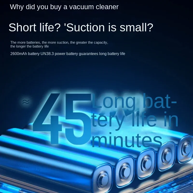 Беспроводная вакуумная швабра: ручная подметальная машина с высоким всасыванием, пылесос для шерсти домашних животных 2-в-1, встроенное всасывание и уборка для уборки