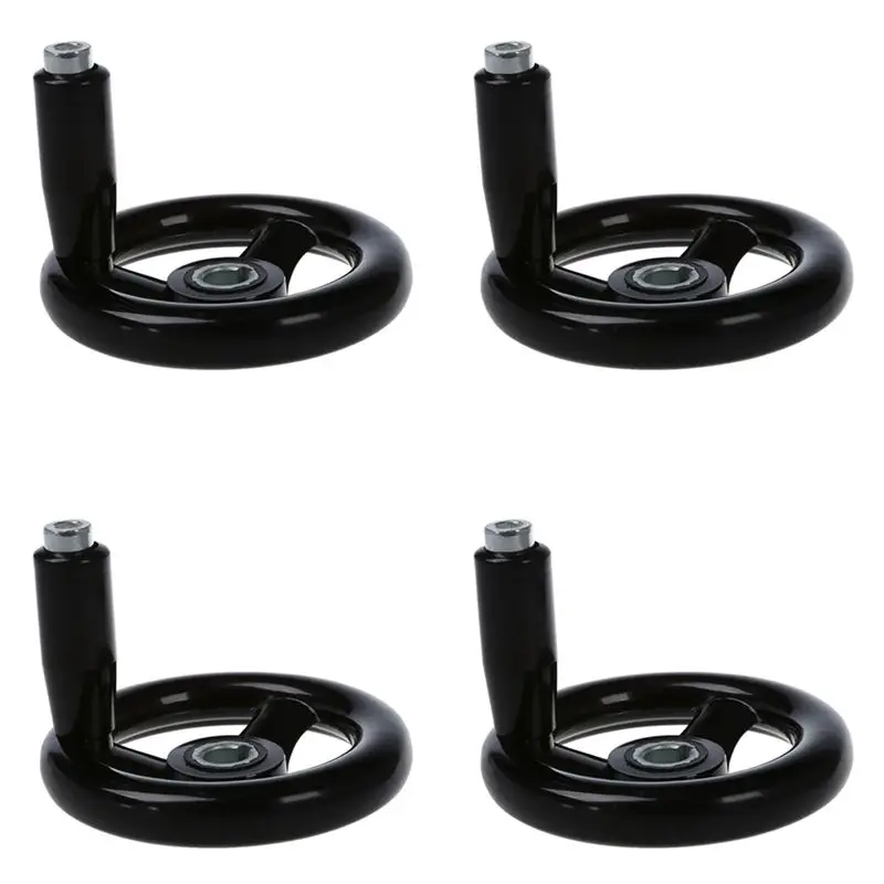 ABMO 4 Pcs 3.9 Inch Diameter Hand Wheel W Revolving Handle For Milling Machine