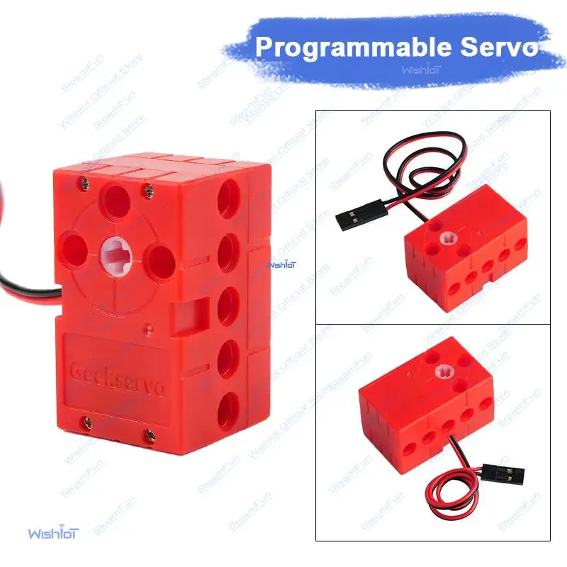Programmable Mini Geekservo Servo 360° Servo+motor Dual Output Shaft Compatible Legoeds for Micro:bit Raspberry Pi