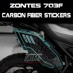 FOR ZONTES 703F 2024 ZT703F Motorcycle Modification Waterproof Forged Carbon Fiber Decorative Accessories Protective Decal Film
