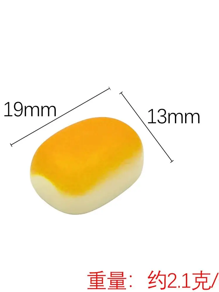 100Pcs Mini Bread Flatback Resin Cabochon Kawaii Dessert Scrapbook DIY Jewelry Crafts Dollhouse Embellishments Hair Accessories