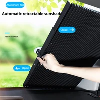 Parasol retráctil para parabrisas de coche con ventosas, parasol plegable para ventana delantera y trasera, protección solar con bloqueo UV para verano