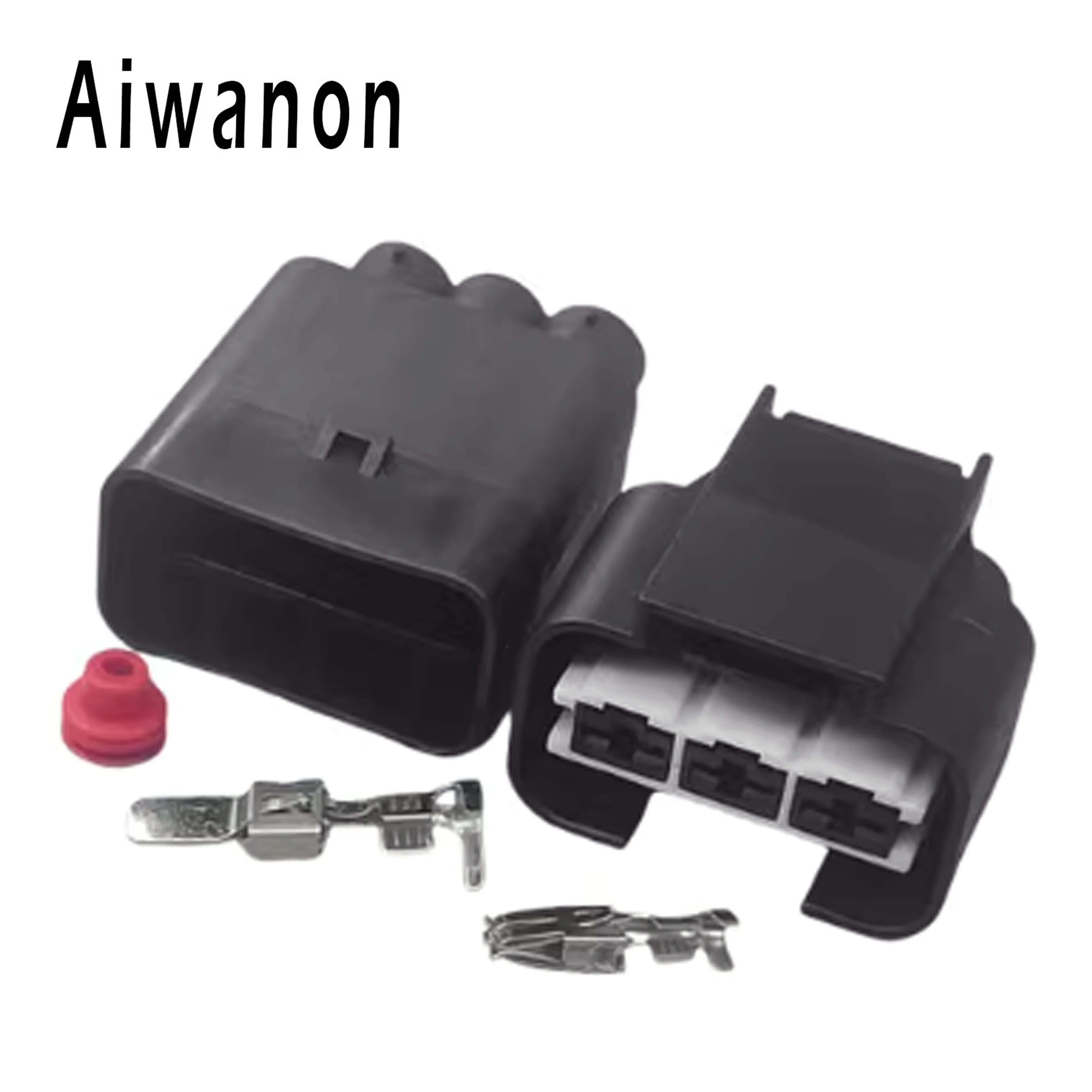 

1 Set 3 Pin 6.3mm 1743271-2 Car Radiator Fan Socket Electrical Cable Connectors Waterproof Female Male Wire Harness Plug