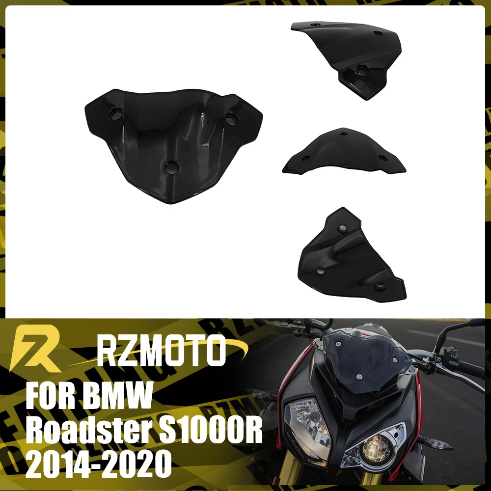 

Motorcycle Accessories Windshield For BMW ROADSTER S1000R 2014-2020 Front Double Bubble Wind Deflector Windscreen Black