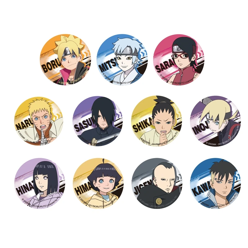 Brdwn Boruto Mitsuki Sarada Sasuke Shikadai Inojin Hinata Himawari Jigen Kawaki China Official Authorization Cosplay Badge