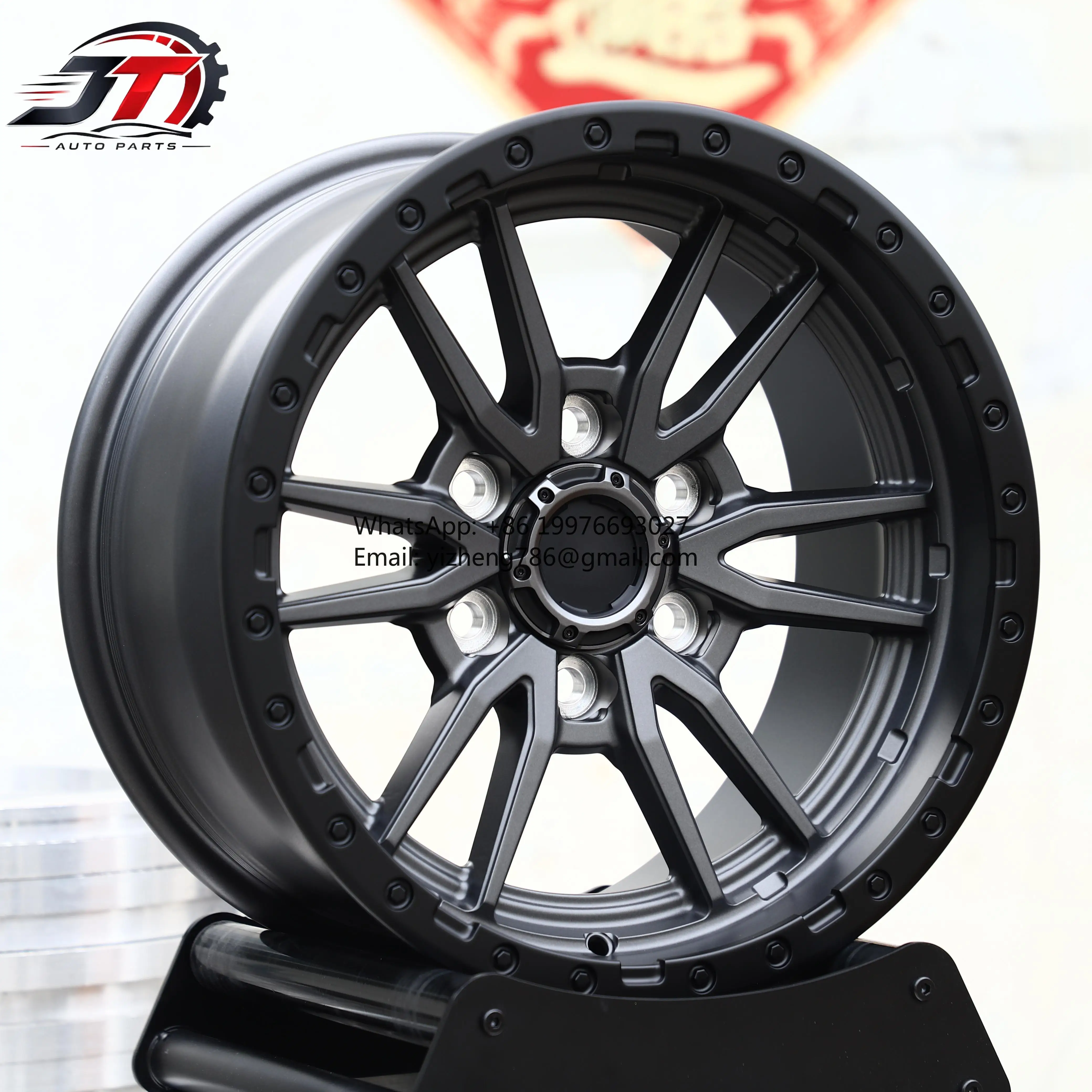 JT Custom 16 17 18 19 20 21 inch 6x114.3 6x120 Matte Black Aluminium Alloy Wheels For Enclave For Navara For Frontier For Pathfi