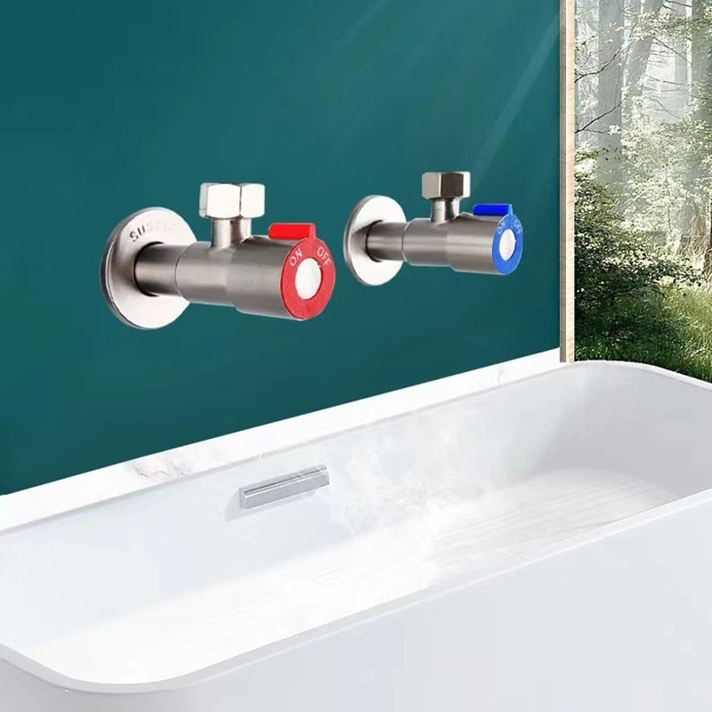 riangle Valve Toilet Water Stop Valve Water Heater Valve 201 Stainless Steel Hot Cold Inlet Valve For Bathrooms Kitchens Toilet
