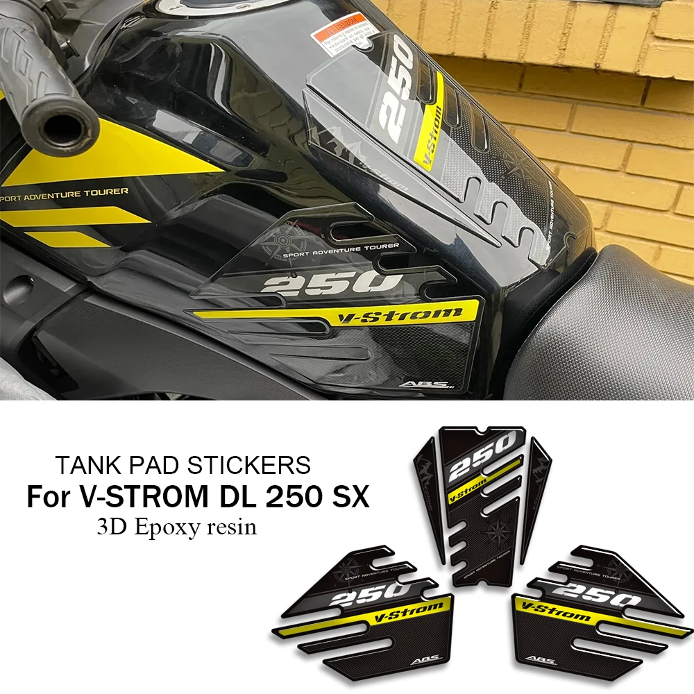 

Tank Pad Grips Stickers Decals For Suzuki V-STROM VSTROM V STROM DL 250 SX 250SX Adventure Protection Gas Fuel Oil Kit Knee