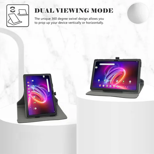 Imagen 2 del producto Funda de cuero PU giratoria de 360 grados para tableta Acer Iconia Tab P10 (P10-21Q) de 10""