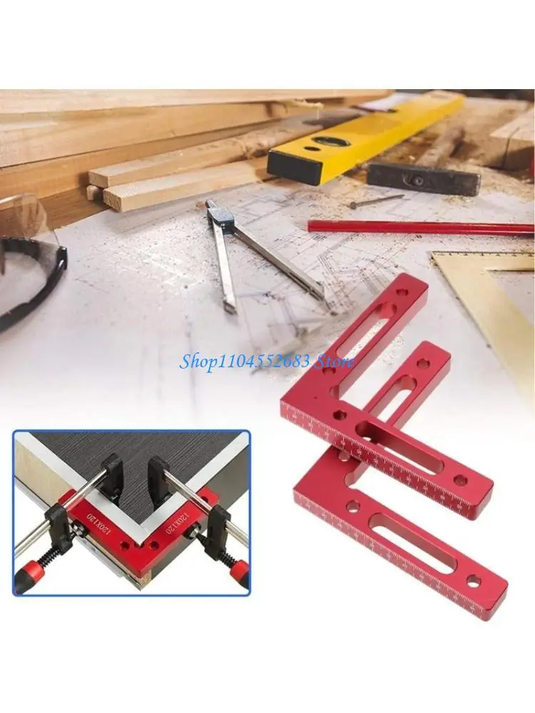 

Y6GD 2Pcs/Set 90 Degree Positioning Squares 12x12cm L Ruler Carpenter Tools for Woodworking Picture Frame Box Cabinets