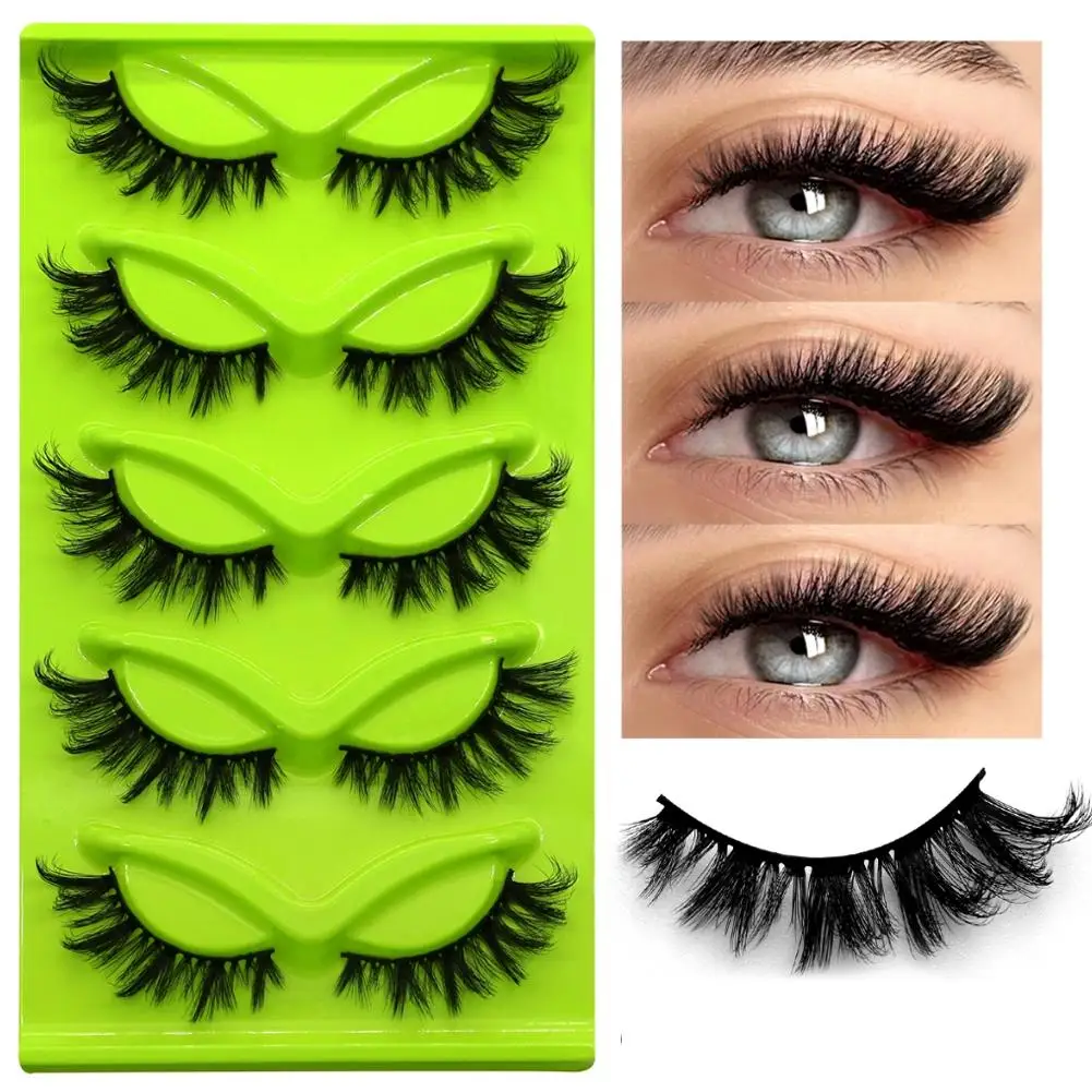 رموش صناعية عين الثعلب كثيفة تجعيد شكل عين القطة رموش اصطناعية سهلة الاستخدام رموش الثعلب للمبتدئين في المكياج