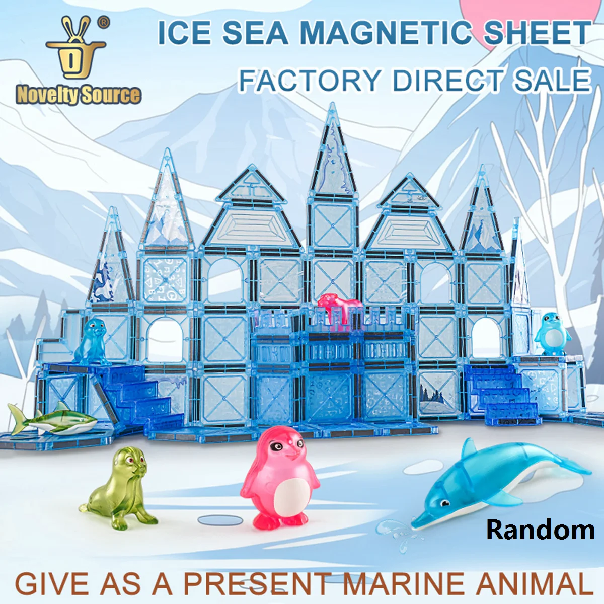 Jouets magnétiques d'animaux marins naturels pour enfants, jouets magnétiques éducatifs de bricolage, adaptés aux garçons et aux filles de plus de 3 ans, 110 pièces