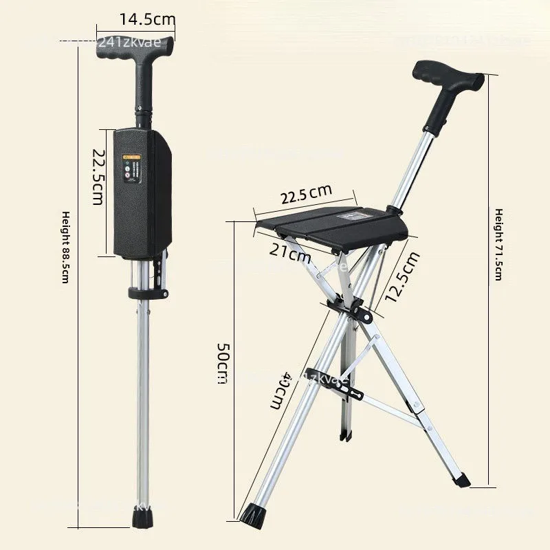 Chair Elderly Rest Hand Stool Light Multifunctional Non Slip Portable Stools Beach Camping Chair Outdoors Folding Crutch