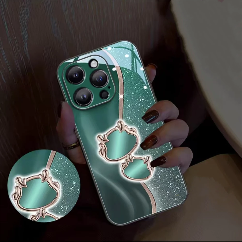 

Diamond Cartoon Dragon Led Light Phone Case Call Flash Glitter Cover For Samsung S25 S24 S23 S22 S21 S20 FE Plus Ultra A16 A15