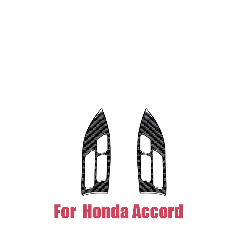 For 03-07 Accord Car Interior Modification Carbon Fiber Steering Wheel Button Decorative Stickers
