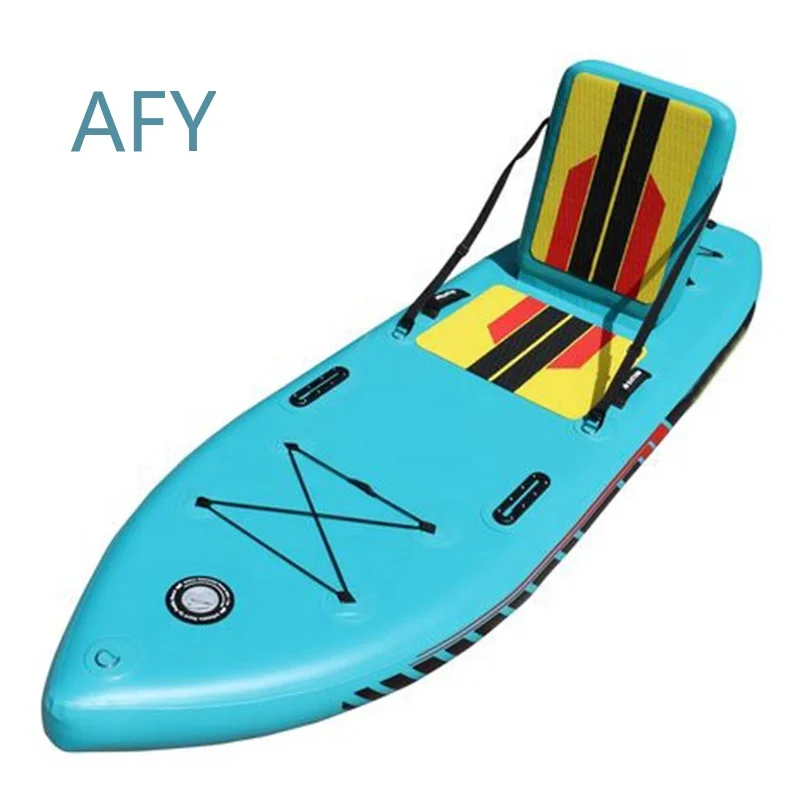 8.6 Inch Portable Inflatable Sit Top Kayak for Travel with 2 Gear Tracks for Rod Holder Cup Holder Kayak for Fishing Camping