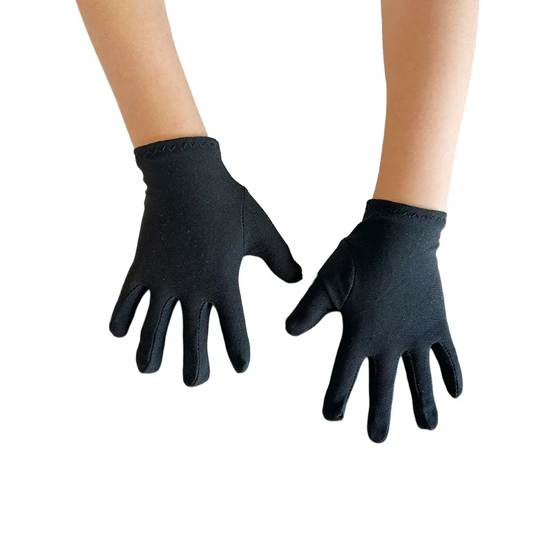 Gloves Children Short Thin Milk Silk Dance Performance Ceremony Stretch UV Protection Cycling Hand Lightweight Soft Colorful