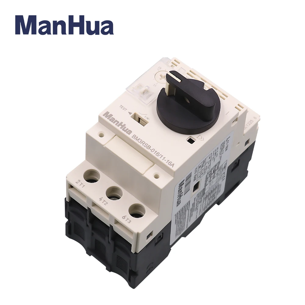 ManHua Din Rail 3P GV2-PM Series Electric Motor Protection Circuit Breaker Knob Control