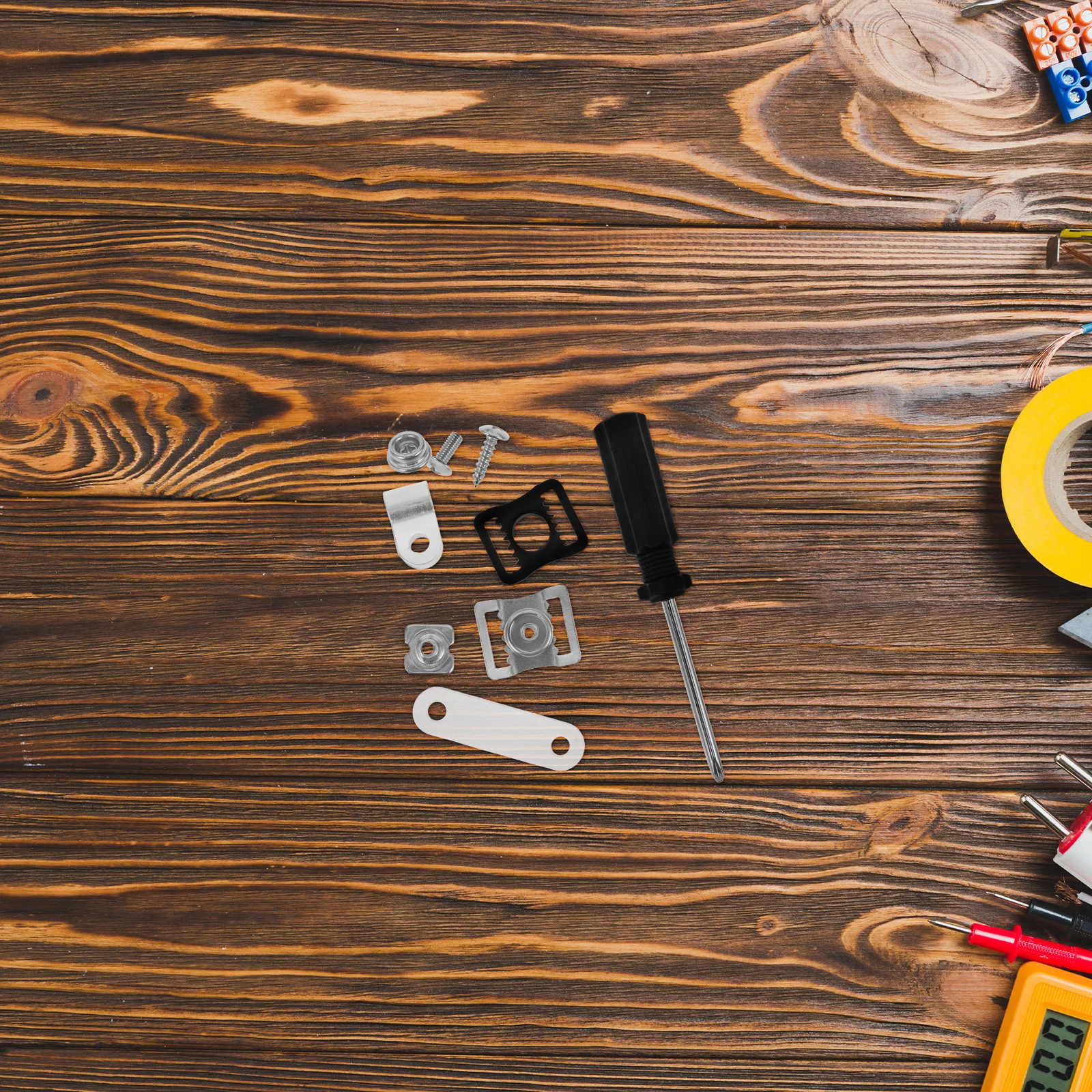 

57Pcs Repair Kit Stainless Steel Hardware Replacement Parts with Chin Buckle R Shape Visor Clips for Hockey Football