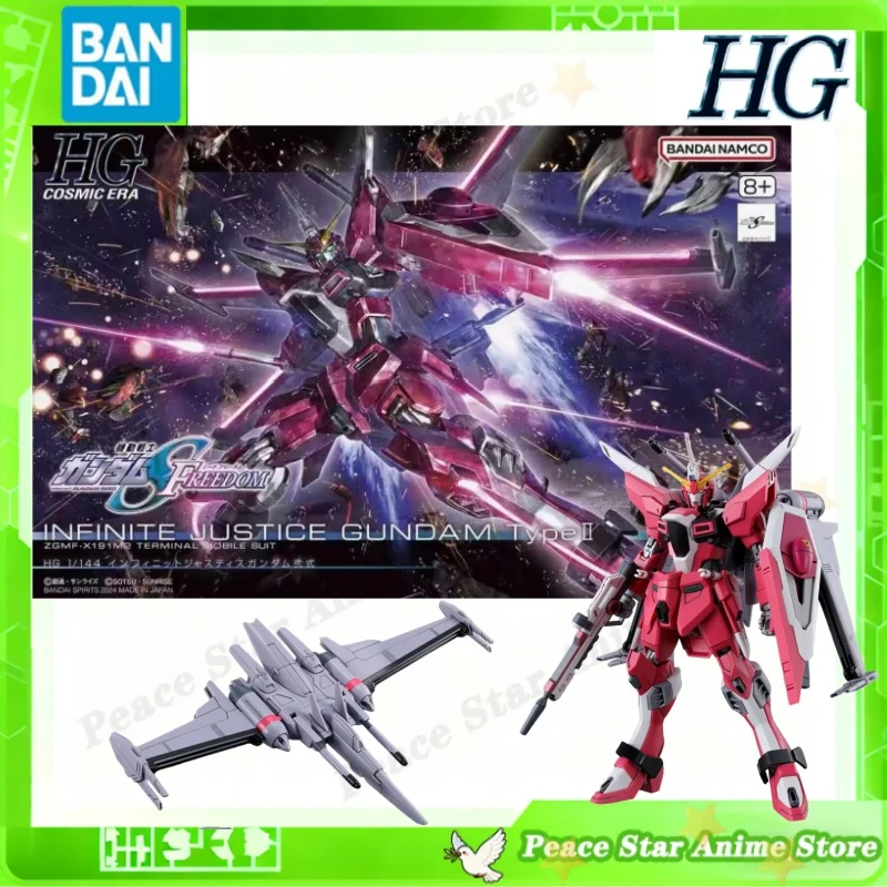 

Japan Bandai Original Anime Assemble Model Action Figure HG 1/144 INFINITE JUSTICE GUNDAM TypeII Christmas Gift Toys In Stock