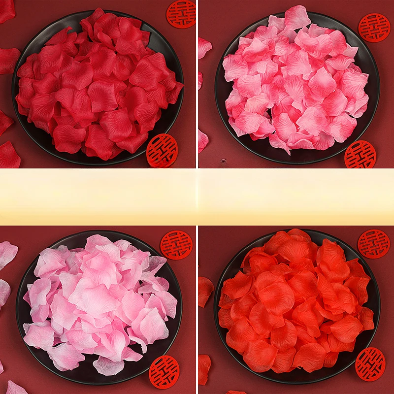 Proposal rose simulation petals hand spread flowers Romantic wedding wedding wedding room layout decoration fake flowers