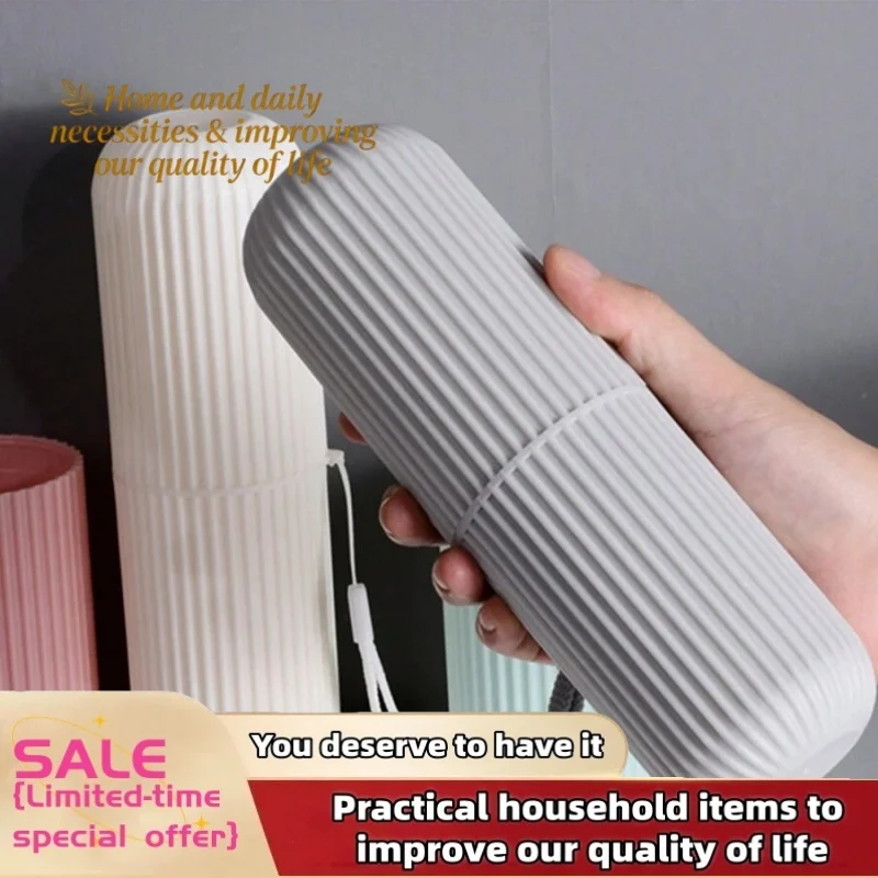 1/4Pcs Travel Camping Storage Box Organizer Travel Toiletries Storage Cup New Creat table Toothbrush Protect Holder Cup Case